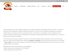 Tablet Screenshot of divinityinspectionservice.com